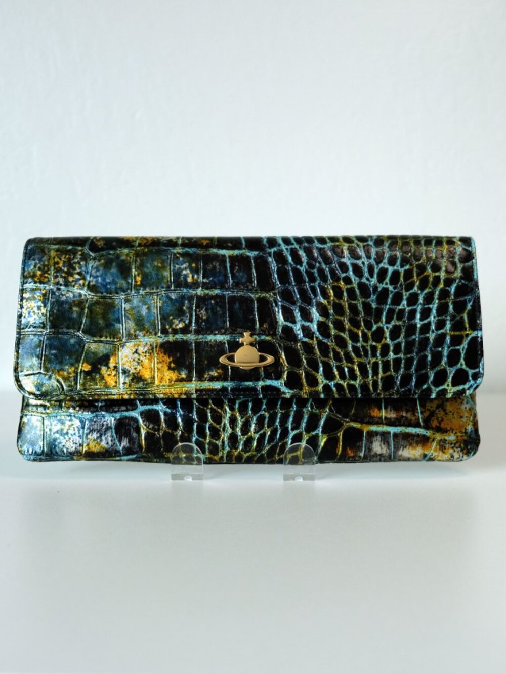 Vivienne Westwood Clutch/Crossbody Bag, Croc texture, Multicolor - Picture 4 of 11